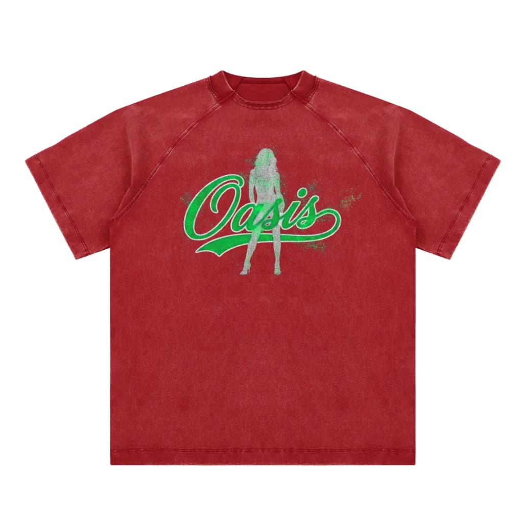 SUBJECT 01 TEE in washed red