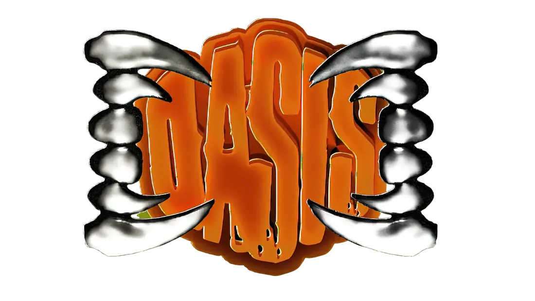 Orange OASIS claw logo graphic